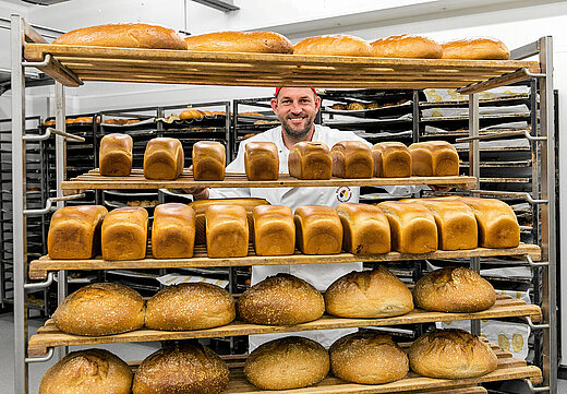 Andreas Speiser in der Backstube in Kempten